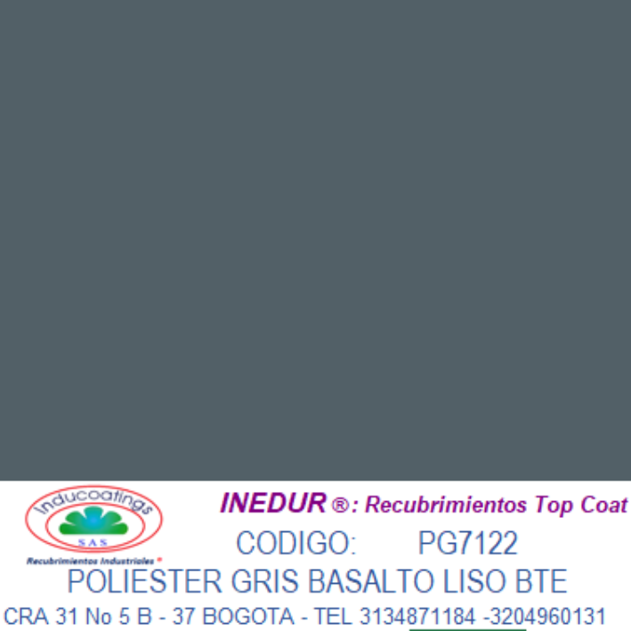 Poliester Gris Basalto Liso Brillante