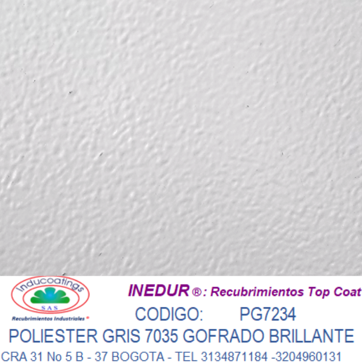 Poliester Gris RAL 7035 Gofrado
