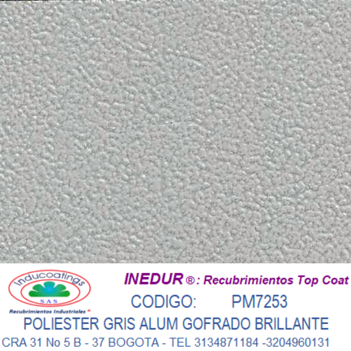 Poliester Gris Alum Gofrado