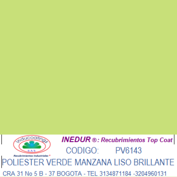 Poliester Verde Manzana Liso Brillante
